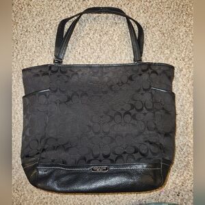 Coach Black Signature Tote Bag